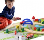 Wooden Rail Overpass Toys
